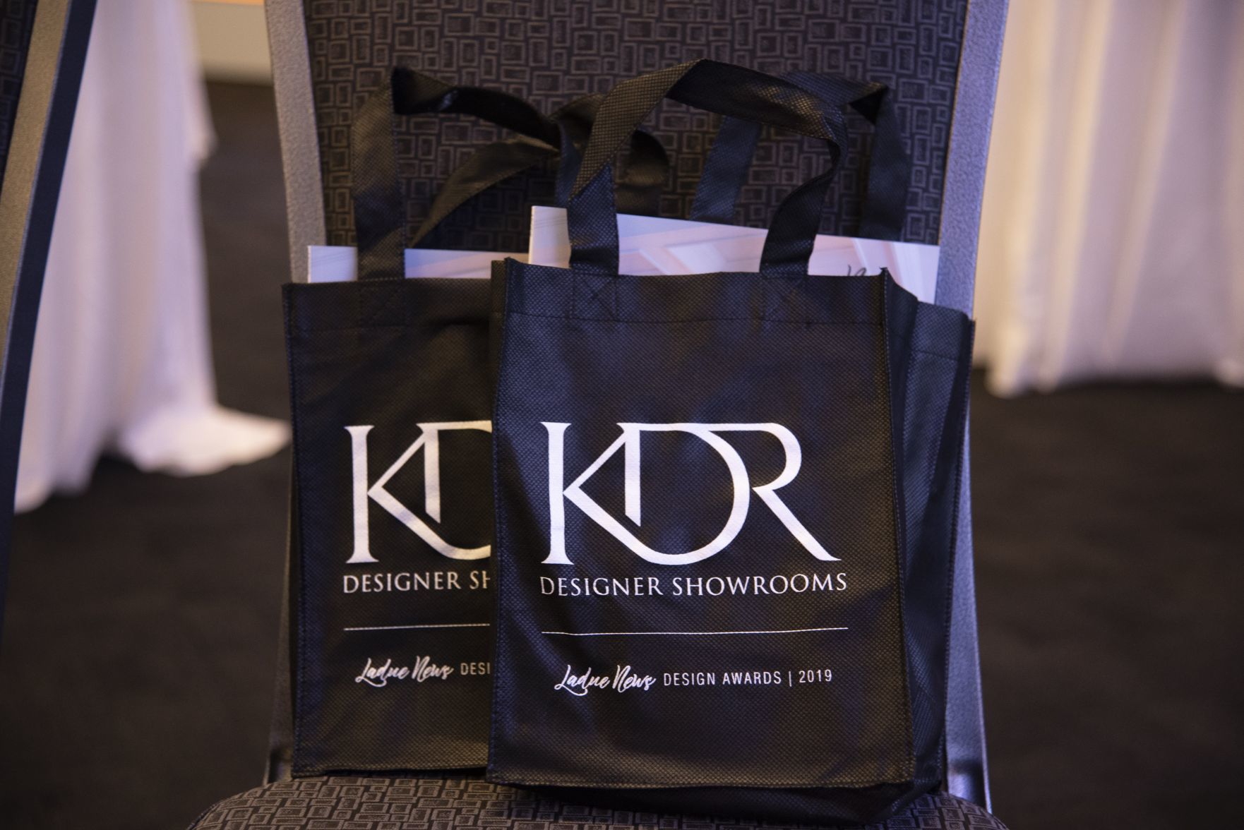 2019 Ladue News Design Awards Swag Bags sponsored by KDR Showrooms